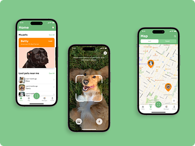 FindPet App User Interface animal app app design cat design dog ios app mobile mobiledesign pet app pet care pets ui ux