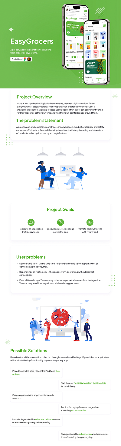Case Study: Grocery App EasyGrocers adobe illustrator app cart design explore figma grocery interactive login logo mobile profile scheduling ui user experiance user interface ux wishlist