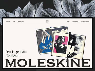 Moleskine Website ReDesign after effects grids landing page moleskine motion design redesign ui ux web design