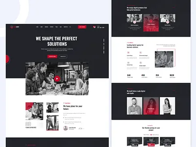 Digital Agency Figma Template branding clean creative app digital agency download figma free freedownload template ui ux web web template