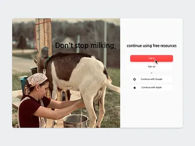 Welcome page with Login and Sign up Buttons figma framer login onboarding signup web design welcome page