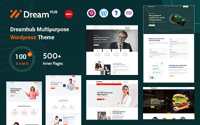 DreamHub – Multi-Purpose WordPress Theme 3d animation branding bus business design graphic design illustration logo ui vector