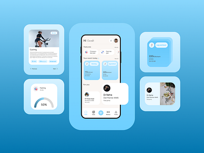 Fitness app design 3d branding design dr dribble figma fitnessapp logo ui user experience