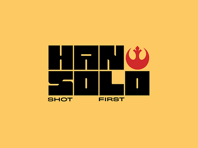 Han Solo Logo design font letter logo starwars typography