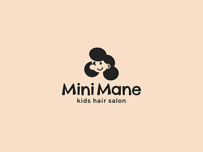 Mini Mane brand branding design elegant girl graphic design hair illustration kids logo logo design logo designer logodesign logodesigner logotype mark modern negative space salon sign