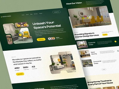 Interior website Landing Page Design animation branding business website interior interior design website landing page ui landing page design service web design ui ui design ui design tutorial ux website design