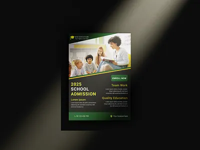 School Admission Flyer Template Design admission flyer branding design education flyer flyer design graphic design kids education post logo school media banner social banner