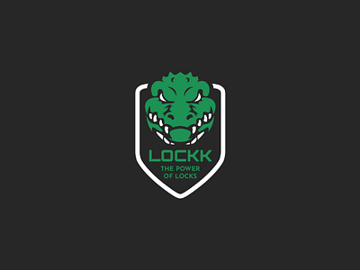 LOCKK - Logo design black boat branding caiman crocodile design graphic design green icons illustration locks logo packaging typography