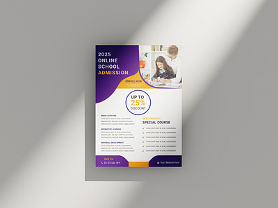 School Admission Flyer Template Design admission flyer branding design education flyer flyer design graphic design kids education post logo school media banner social banner