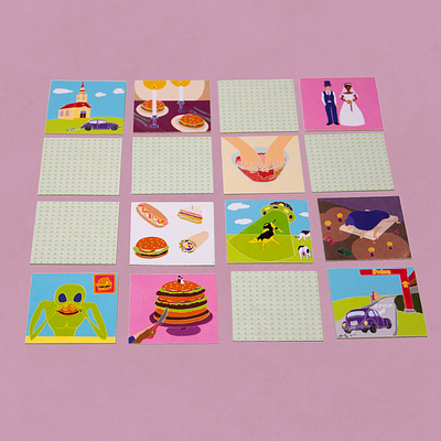 Memory Game - Burger & Love design game graphic design illustration