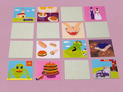 Memory Game - Burger & Love design game graphic design illustration