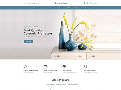 Ceramic Website animation banner branding ceramic website graphic design logo motion graphics port psd services ui