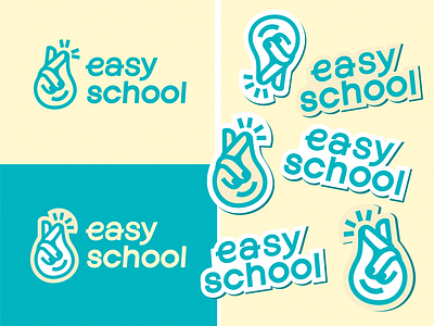 Easy school branding discover easy education hand language logo logodesign logomark logotype people school snap