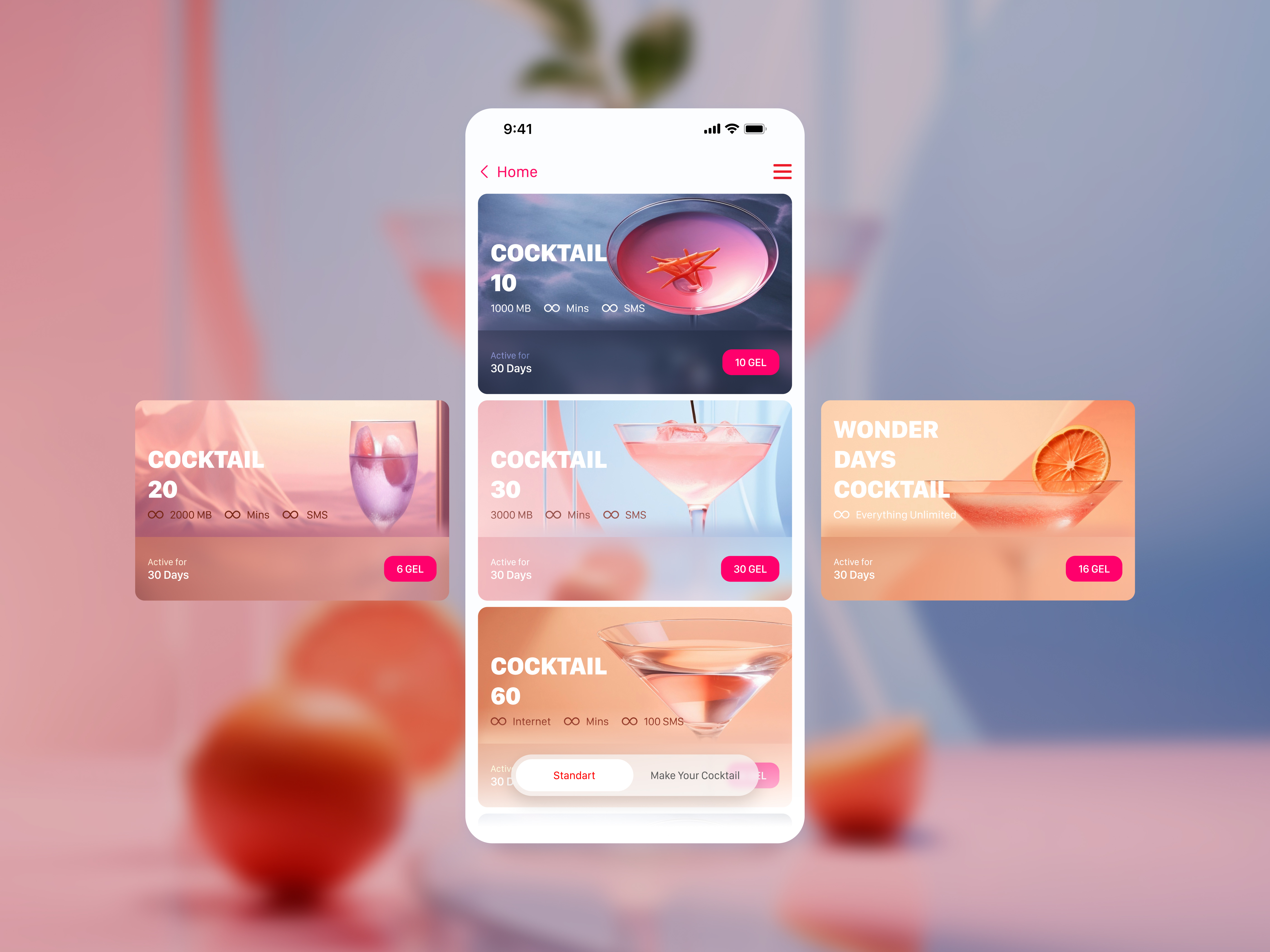 UI Cards Update app app design app page app ui card cards magti packages store ui card