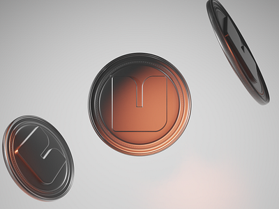 Umay Token 3d blender coin icon render token