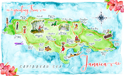 Map of Jamaica ai design graphic design illustration mapillustration