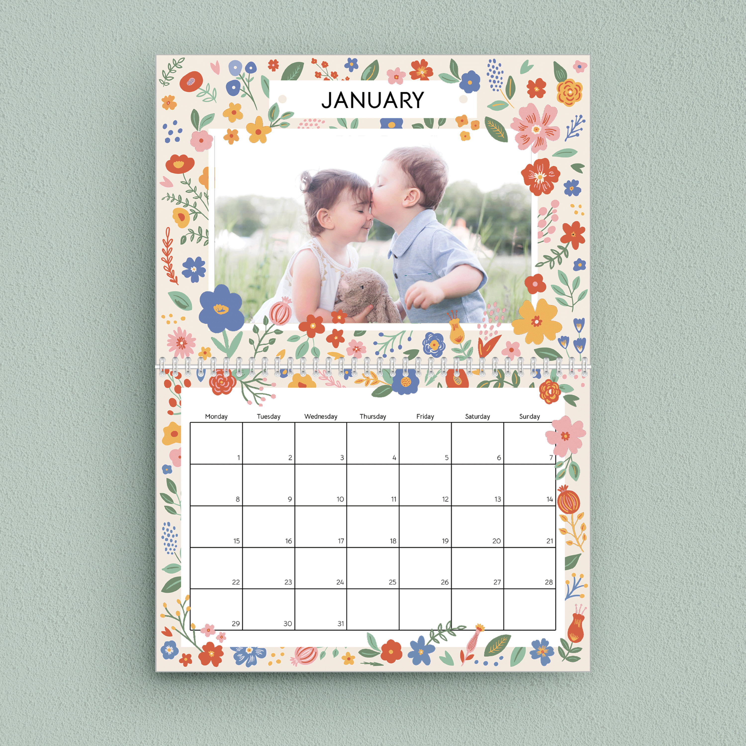 Calendar / Whimsical Florals calendar cartoon colorful florals graphic design