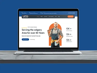 HPG Mechanical Website Redesign graphic design hero section landing page ui uiux