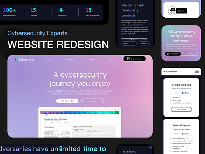 Website Redesign for Cybersecurity Experts business concept home page landing page mobile user interface ux webflow website design wix wordpress