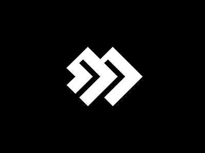 Faster M arrows blockchain branding calculations cryptocurrency fast fastforward forward identity lettering logo mark monogram negative space speed symbol
