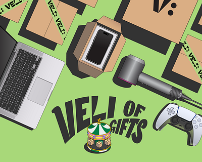 Veli of Gifts box design dyson home supplies illustration iphone joystick logo macbook vector