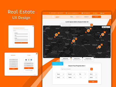 Real Estate UX design branding figma house for sale land for sale land sale landsale real estate ux