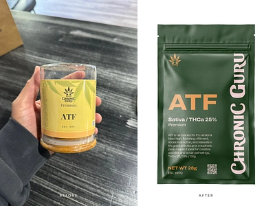 Cannabis Packaging Redesign - Chronic Guru branding cannabis cannabis branding cannabis packaging cbd hemp marijuana packaging thc wellness branding