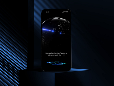 Voice Assistant - Flights Search animation audio design book flight flight app flight mobile app flights flights app flights mobile app mobile search flight search flight app searching flight searching flights virtual assistant voice voice assistant voice design