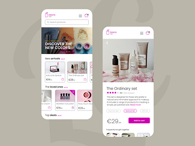 Beauty Lab - Mobile App Design Concept app design ecommerce figma graphic design mobile app mobile app design mobile ui ui ui design ux ux design