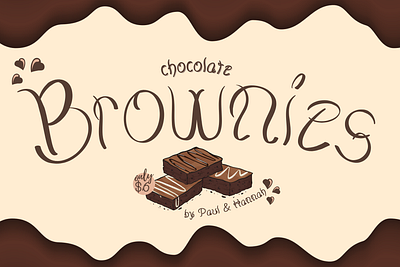 BROWNIES font brownies cartoon creative cute font font design font style fontpack fonts graphic design handwriting handwritten lettering modern motion graphics script valentine