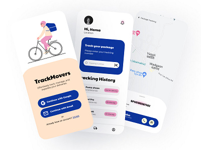 Package Delivery App UI/UX Design appdesign deliveryapp figma graphic design illustration ui userexperience userinterface ux visual design