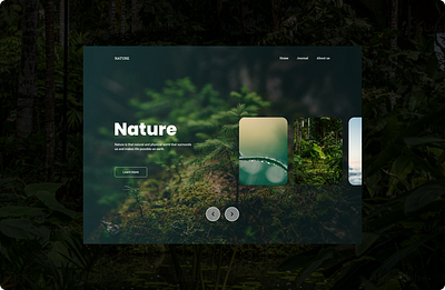 Nature design landing page ui ux website design