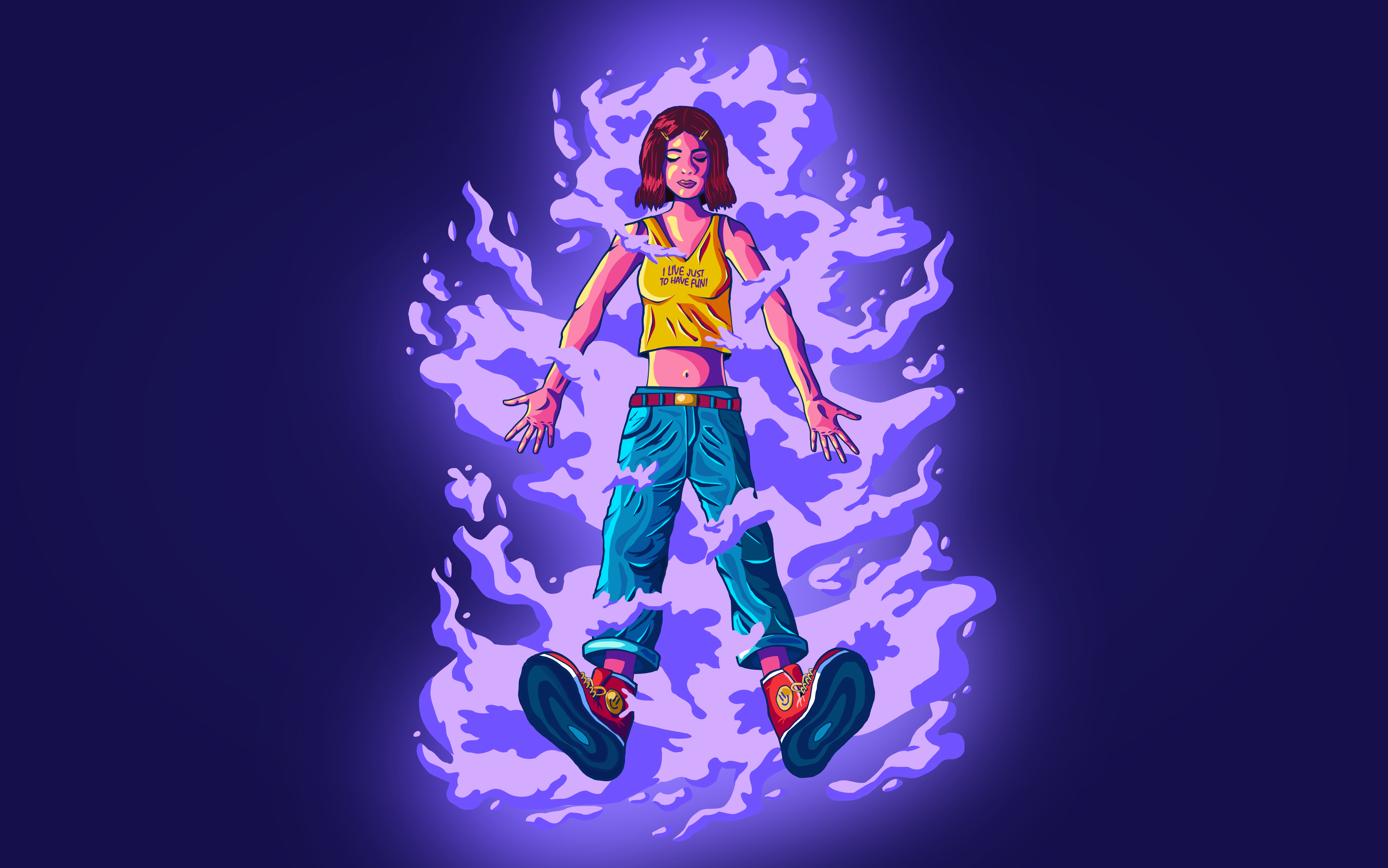 Elation - Girl vector illustration art character characters illustration colorful design digital illustration flat design flat illustration girl graphic design illustration inkscape new portrait vector vector illustration vivid colors