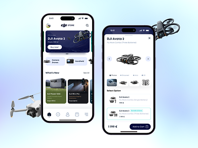 DJI Mobile App Concept app concept design digitaldesign dji drone figma mobile mobileapp ui ux webdesign