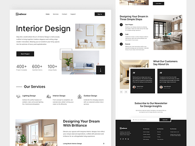 Interior Design Landing page branding design ecommerce ecommerceredefined figma interior design product uidesign uxdesign website