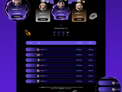 Leaderboard design 3d website gaming website leaderboard leaderboard design ui ui ux ux website