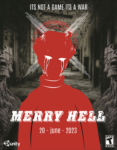 Merry Hell creativedesign digitalart gamedesign gamedevelopment gamemokeup gameposter gamingart graphicdesign merryhell unity visualcommunitation visualstorytelling wargame