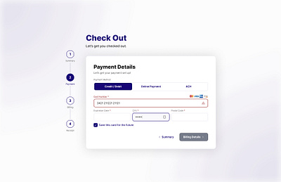 Daily UI Challenge #002 - Credit Card Checkout design ui ux