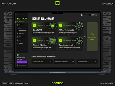 Sonica - Web 3 platform dashboard 3d dashboard digital product ui ux design web app web3