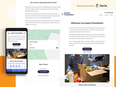 Inspire Foundation- Charity Website Generated with AI at Zarla ai website builder charity website volunteer website web builder website builder zarla zarla ai website builder zarla web builder