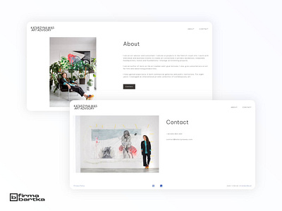 Katarzyna Wąs Art Advisory / website minimal minimalism website