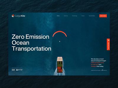 CargoKite Homepage Design - Ocean Transportation Website Design 3d 3d elements 3d interaction 3d website design interaction logistic logistic website mobile ocean ship ship website transportation ui user experience user interface ux web design website website design