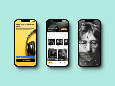 RUNGON2: Simple Music Player app illustration mobile app music player typography ui ux