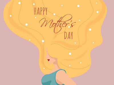 Happy Mother's Day Greeting Card banner beutiful blond children congratulations family graphic design greeting card happiness holiday illustration mother people posters pregnancy pregnant vector wallpapers woman