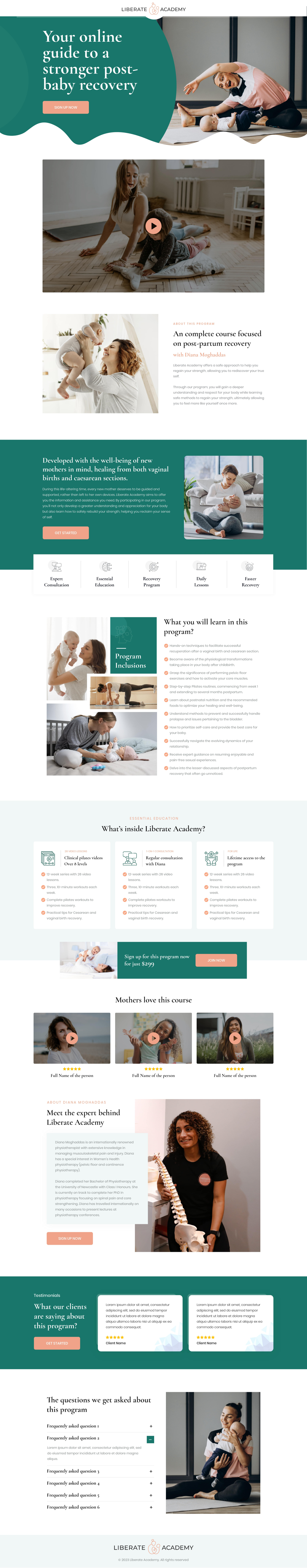 UI Design for Liberate Academy design ui ui design ui designer ux ux design web design website design