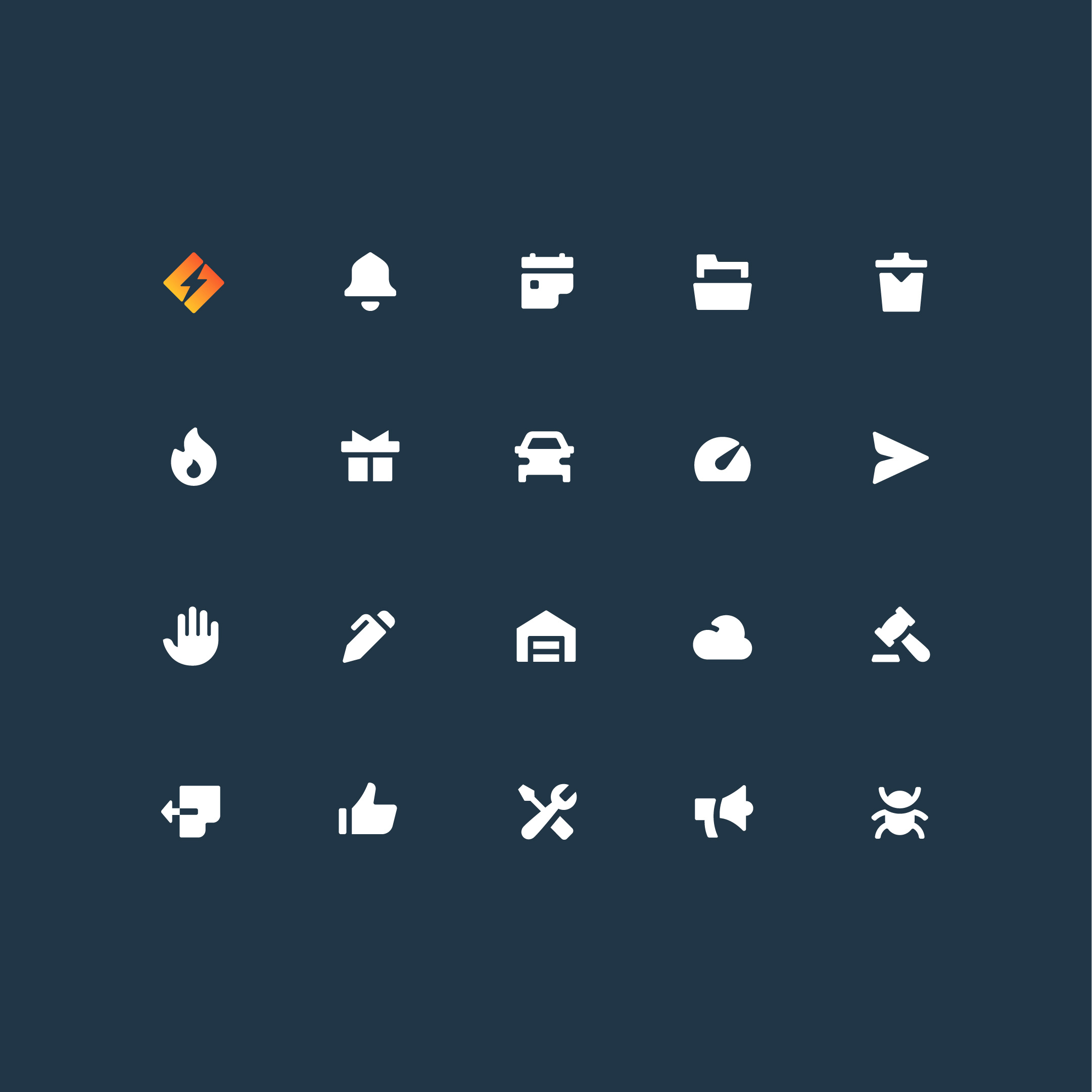 Example of Single Color UI Icons