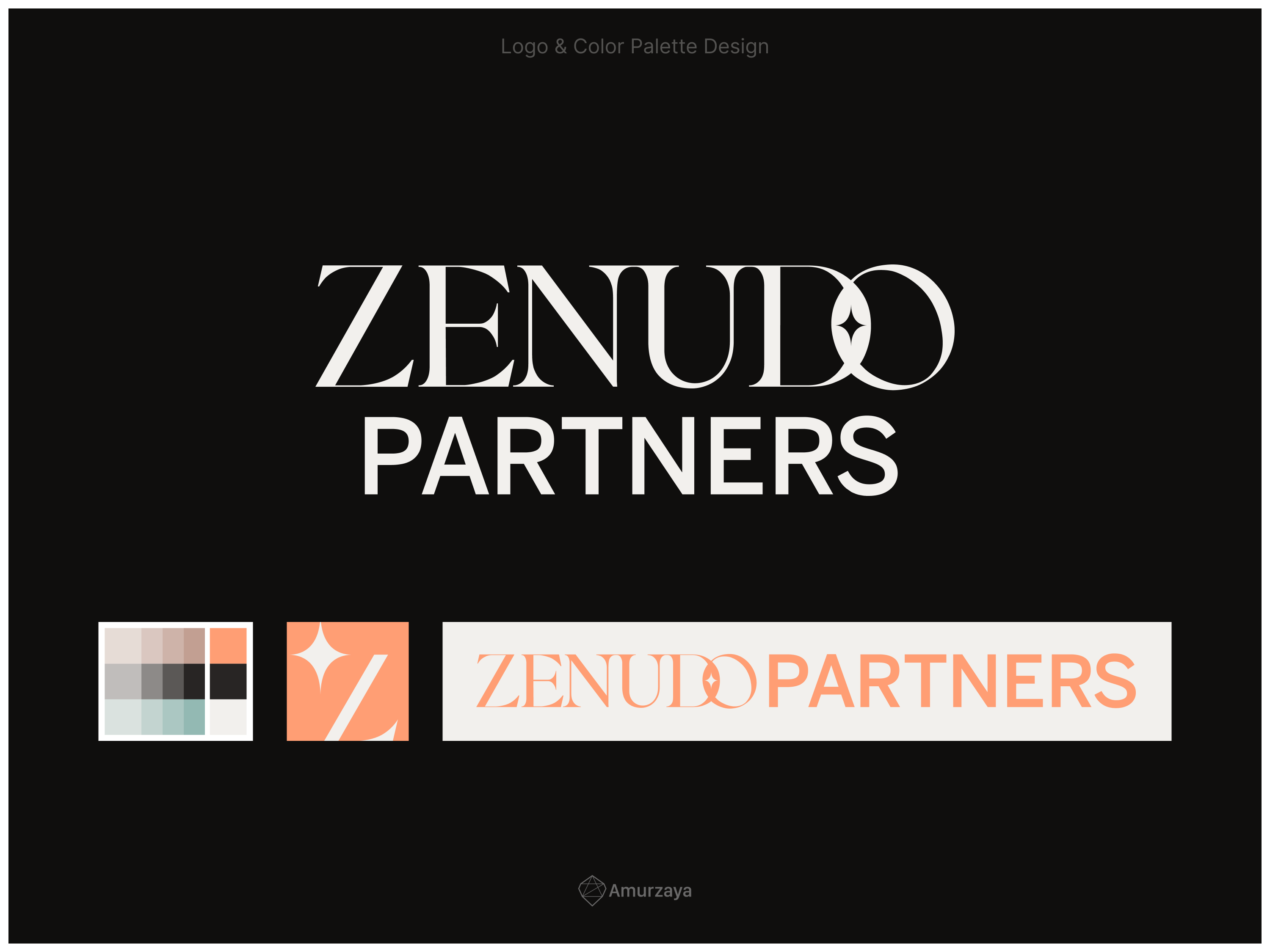 Logo & Color Palette Design b2b branding business color palette coral corporate ecommerce fashion brand favicon graphic design logo logo structure minimal partners star teal