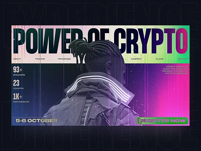 Crypto conference landing page design crypto daily defi gamefi landing page nft ui web webdesign website