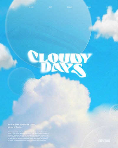 Cloudy Days art blur clouds design glassmorphism graphic design new photoshop poster