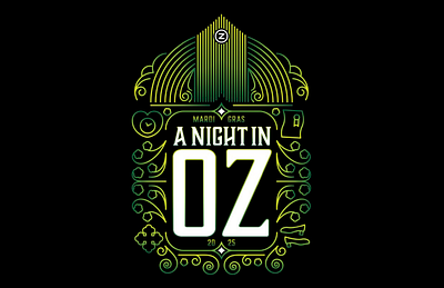 A Night In Oz graphic design illustration typography